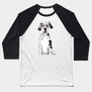 Hipster Great Dane T-Shirt for Dog Lovers Baseball T-Shirt